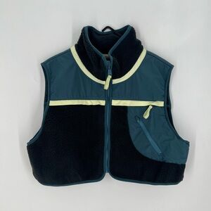 Free People Hit The Slopes Boxy Color-block Cropped Vest